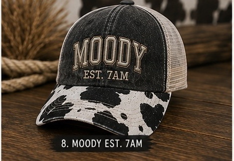Cow Print Bill Western Trucker Hat Collection