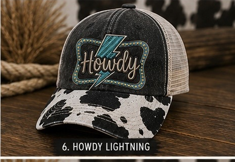 Cow Print Bill Western Trucker Hat Collection