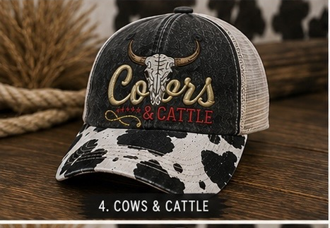 Cow Print Bill Western Trucker Hat Collection