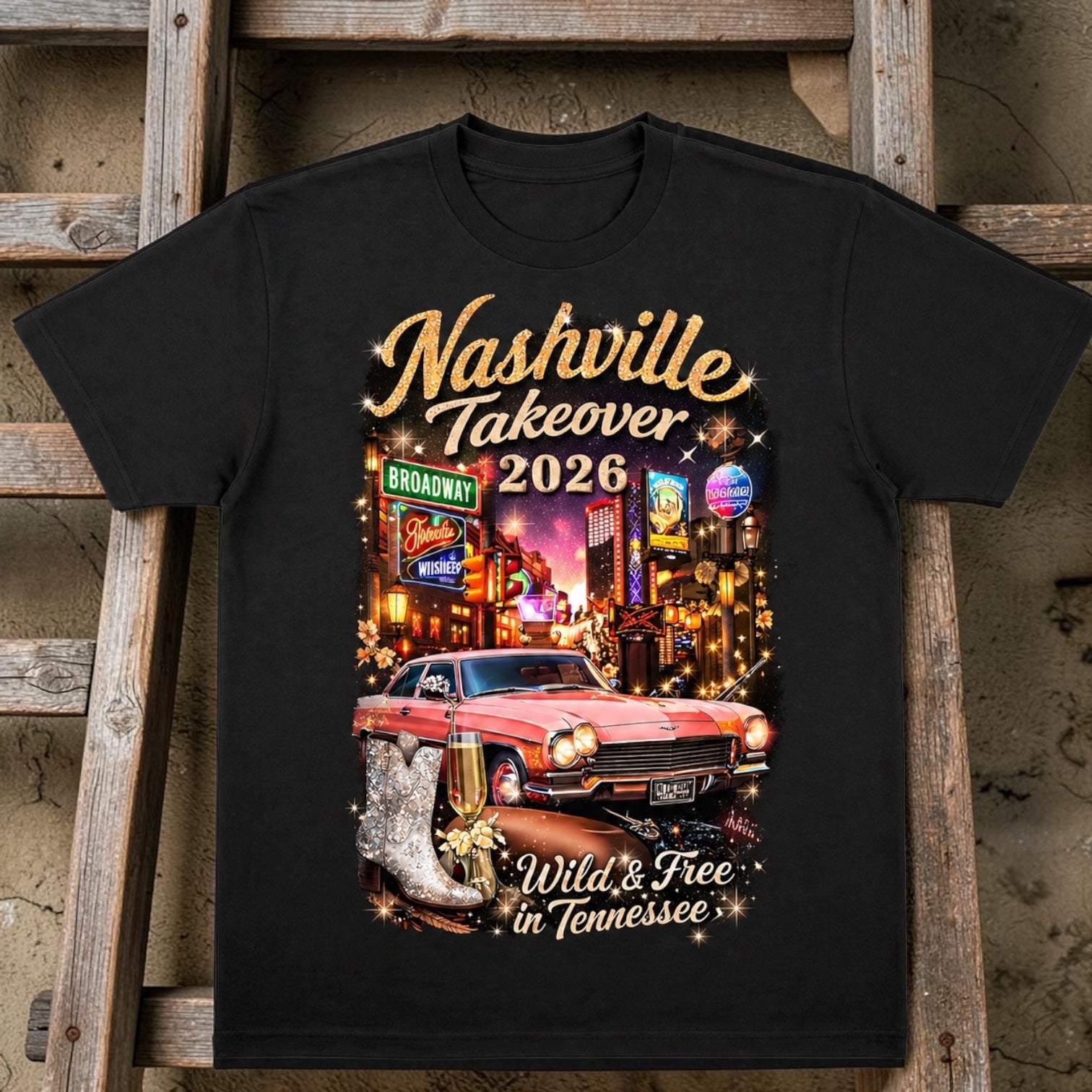 Western glam meets Nashville nightlife, bold, sparkly, and made  to stand out.