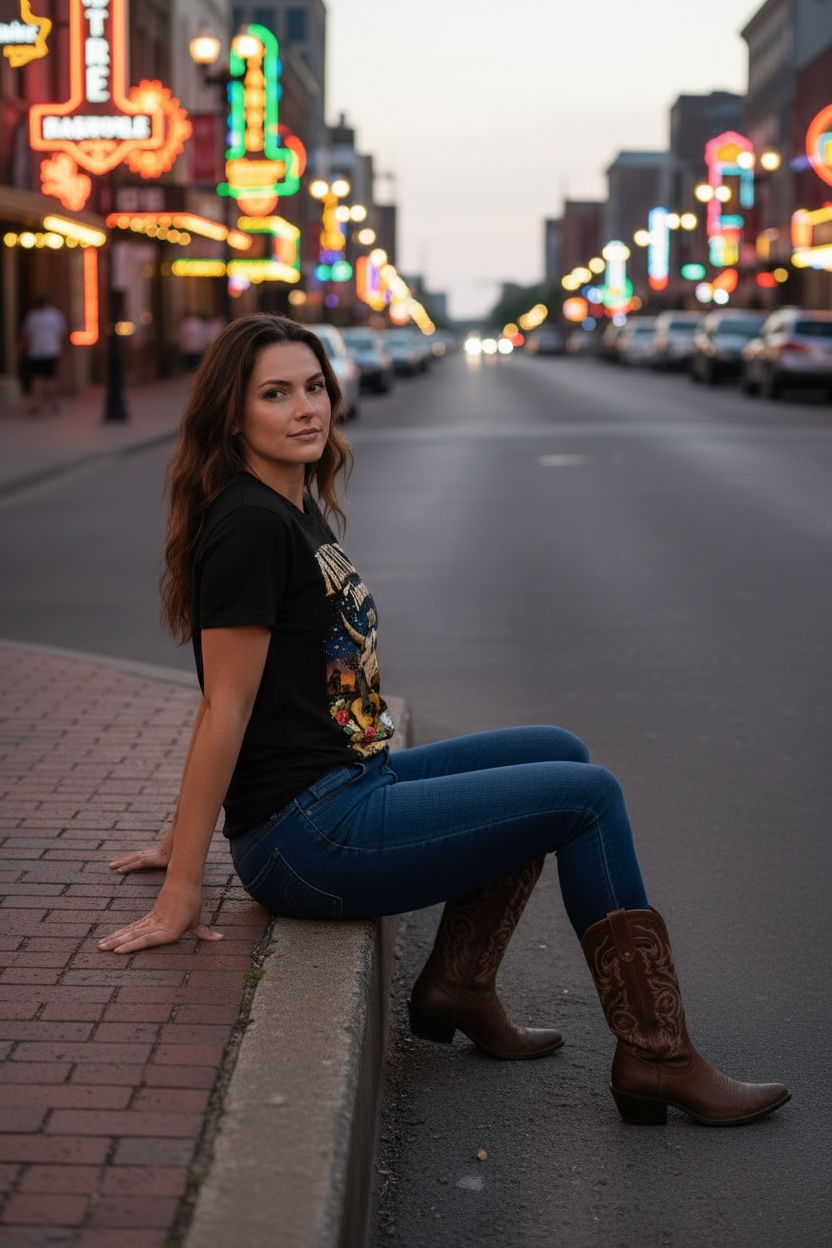 Rodeo, Rhinestones, & Honkey Tonk Nights-Nashville Takeover Tee