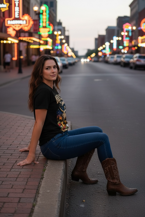Boots, Bling, & Neon Dreams - Nashville Takeover 2026 Tee