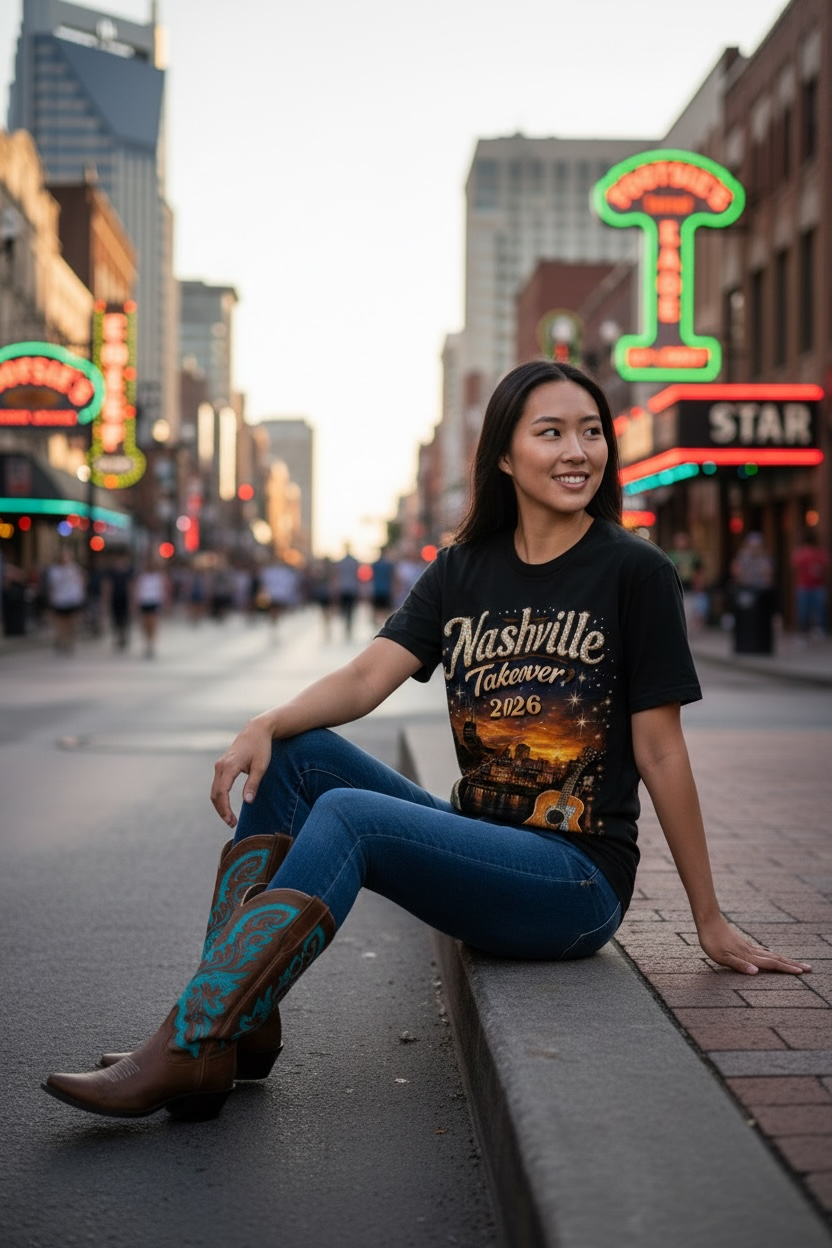 Rodeo, Rhinestones, & Honkey Tonk Nights-Nashville Takeover Tee