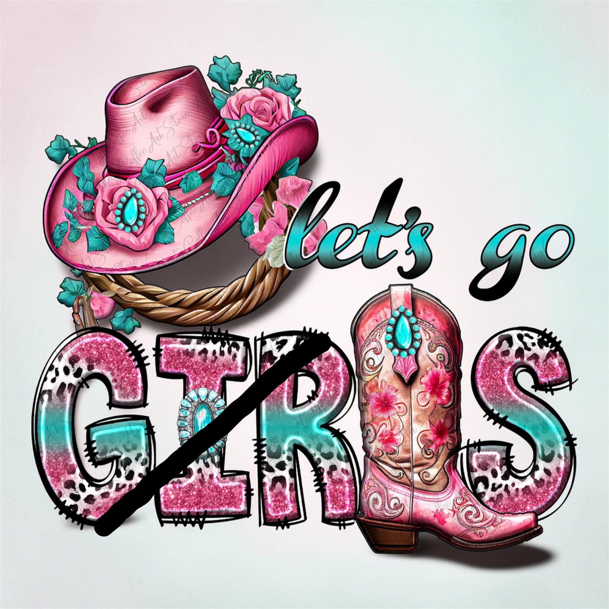 Let’s Go Girls Pink and Turquoise