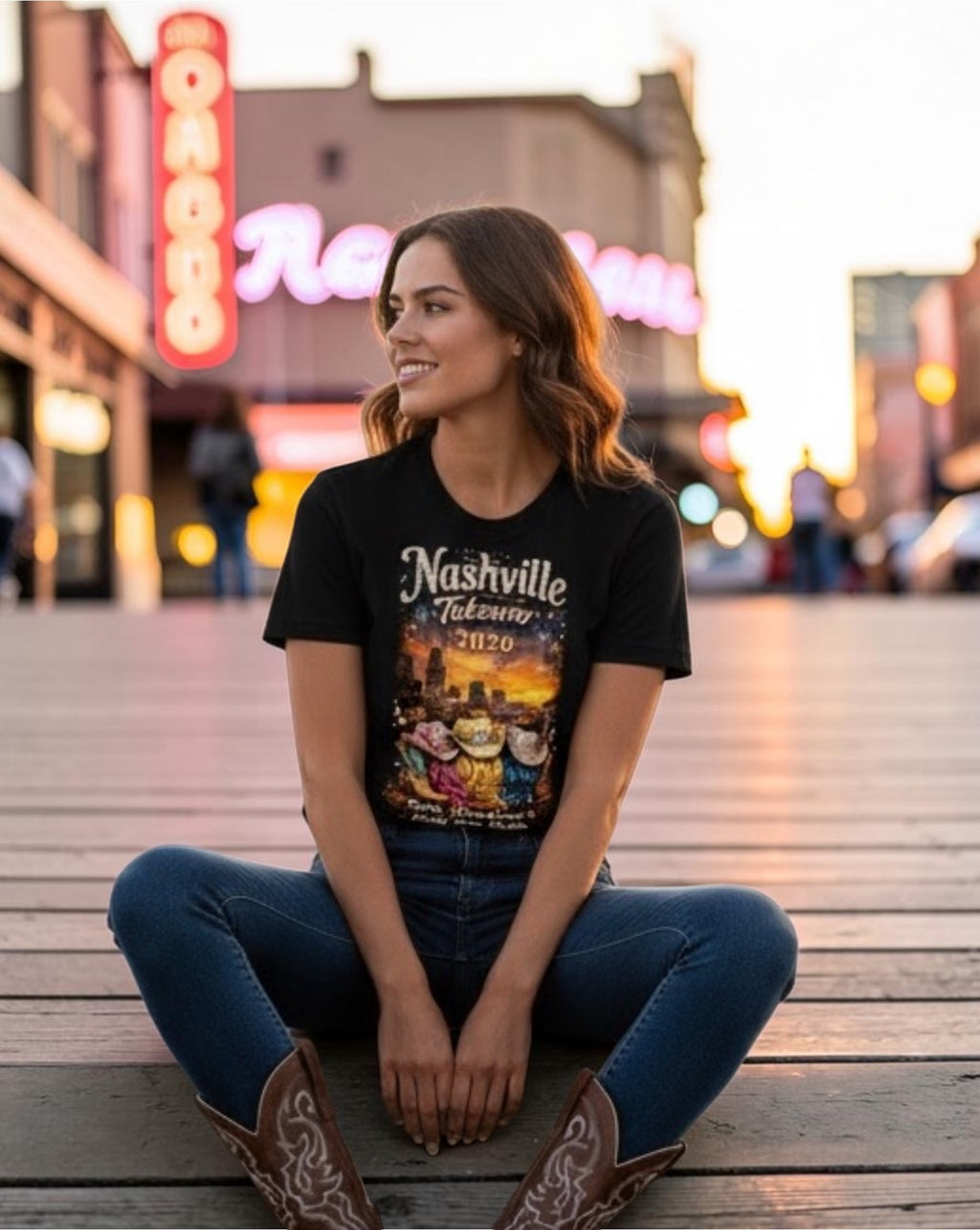 Rodeo, Rhinestones, & Honky Tonk Nights - Nashville Takeover Tee